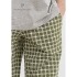 Домашний мужской хлопковый комплект из футболки и шорт. Цвет серый + зеленый геометрия