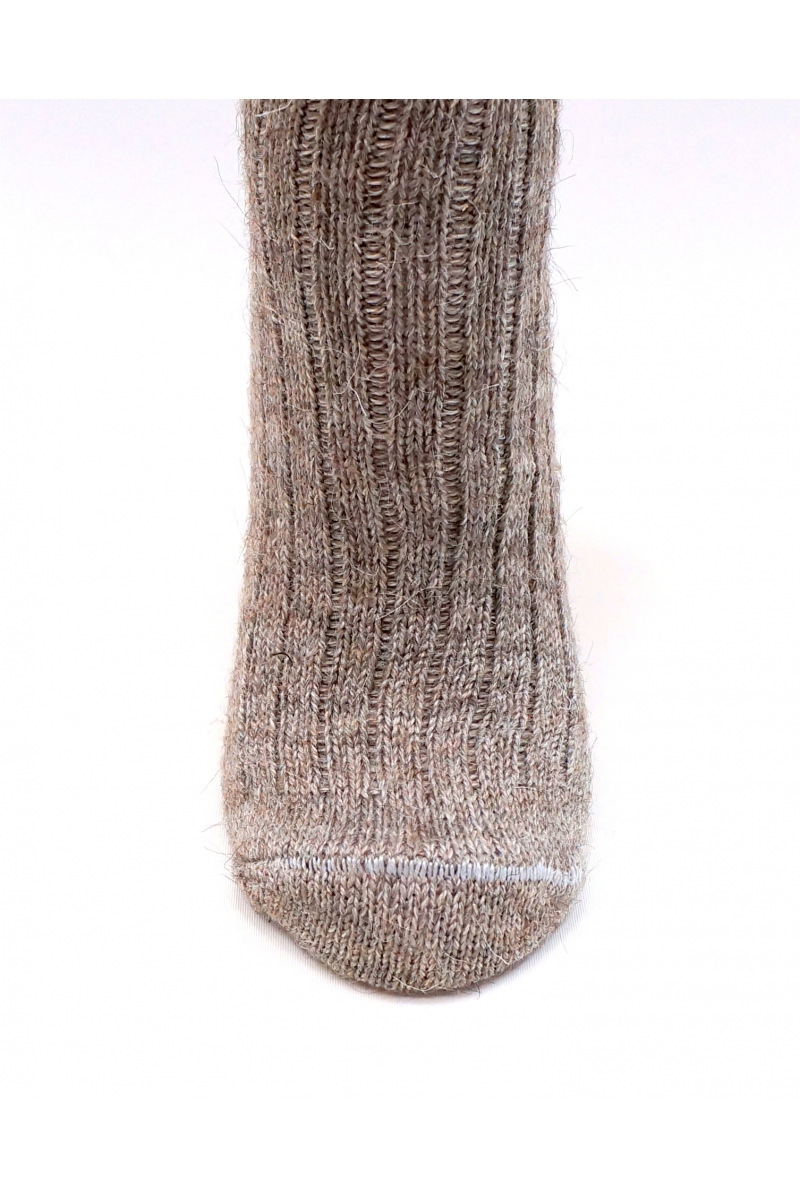 Высокие носки из собачьей шерсти и альпаки. Цвет серый
