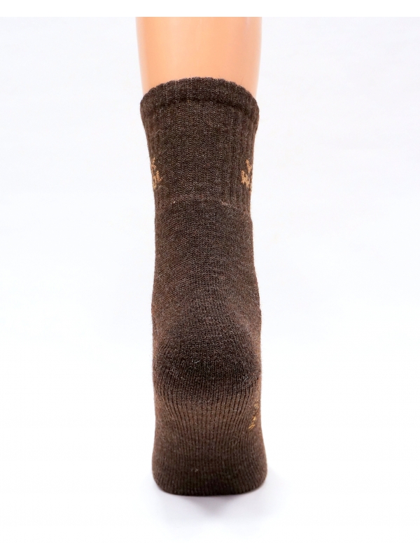 Носки из 90% шерсти яка. Цвет коричневый